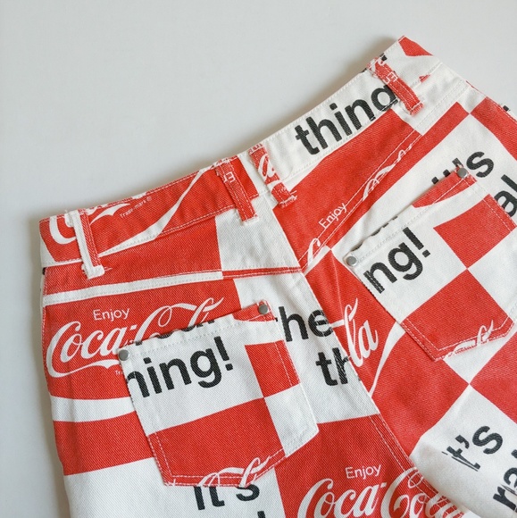 Coca Cola print high waist vintage cut off shorts - Picture 3 of 8